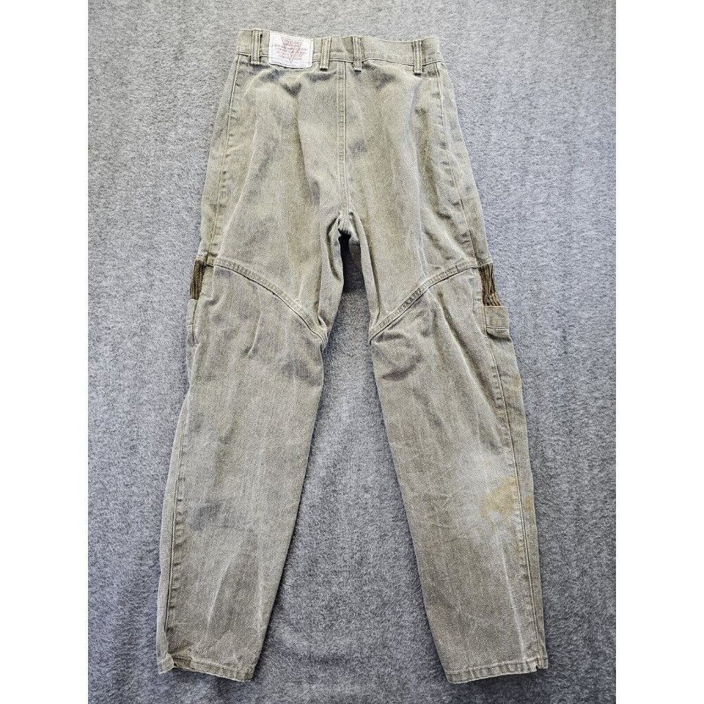 Vintage Guess Khaki Womens Size 30 Brown Trousers Cotton80s Retro Vtg *Problems*